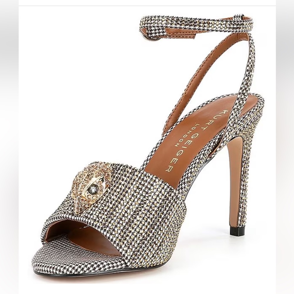 Kensington Glitz Rhinestone Fabric Dress Sandals size 37 (7)